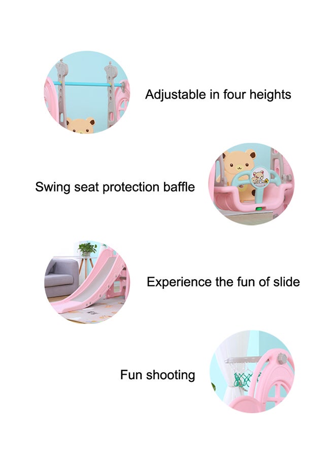 XIANGYU 3-In-1 Indoor Swing And Slide With Basketball Hoop 208x145x120cm  - Image 2