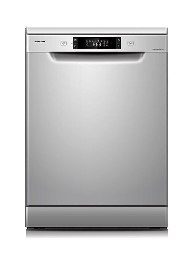 SHARP - Free Standing Dishwasher With 14 Place Setting And 8 Programs QW-MA814K-SS3 Silver - Image 1
