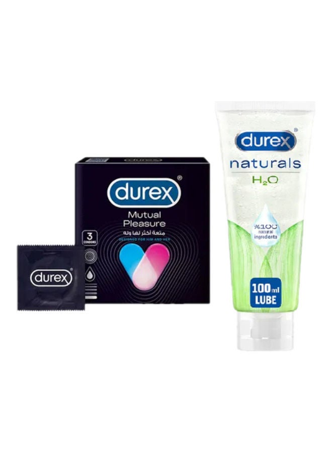 دوريكس Mutual Pleasure Condoms 3 and Durex Naturals Intim Gel 100ml