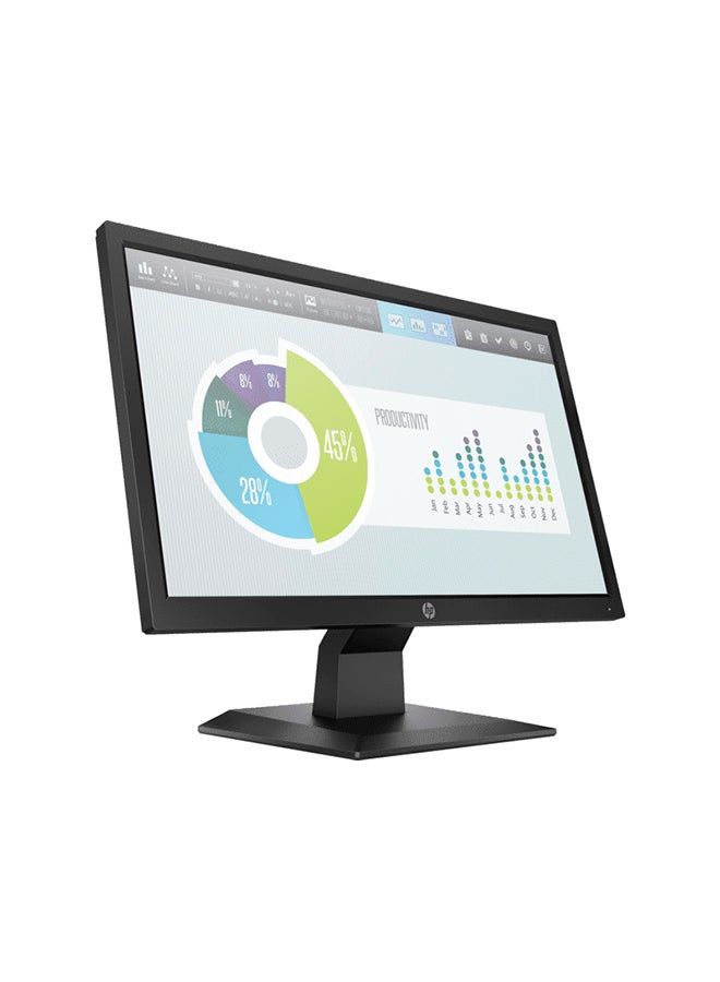 HP - P204v 19.5" Business Monitor, HD+ (1600 x 900) Anti-glare Display, TN with LED Backlight Panel, 5ms GtG Response Time, 8 bit Color, VESA Mount Compatible, 1* HDMI 1.4 / 1* VGA, 5RD66AS#ABV BLACK - Image 1