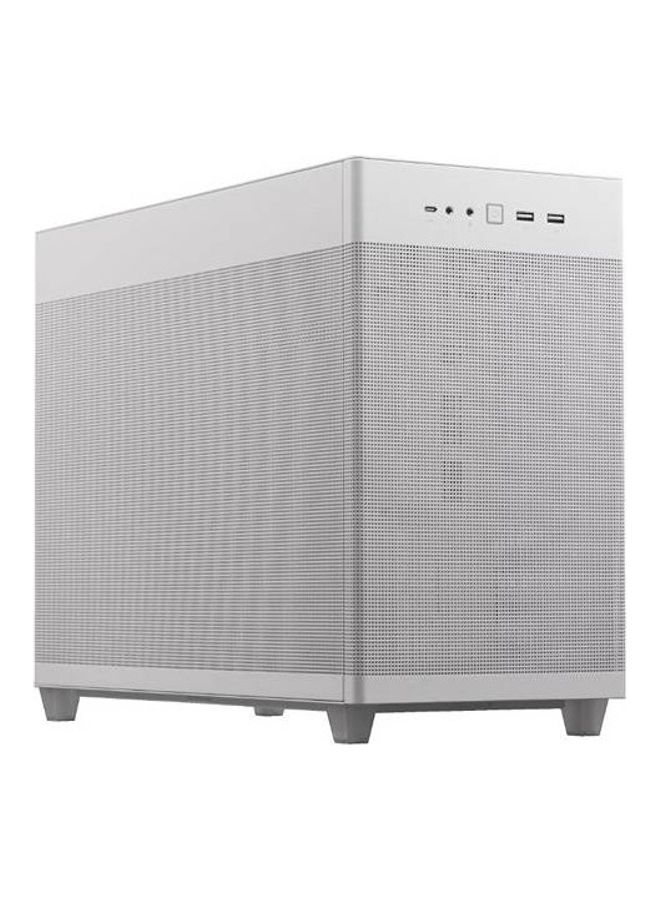 ASUS - AP201 Prime Case Mesh White Edition, 33L MicroATX Case, Tool-Free Side Panels, Quasi-Filter Mesh, With Support For 360mm Coolers,338mm Graphics Cards, Standard ATX PSU's, 90DC00G3-B39000 White - Image 1