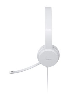 Lenovo 110 Stereo Analog On-Ear Headset White  - Image 3