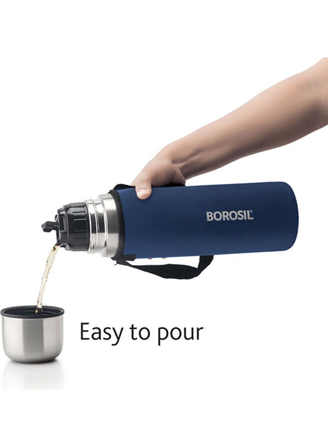 BOROSIL - Borosil Vaccum Thermo Flask Blue, 1000Ml, Fgftl1000Bu Blue - Image 1