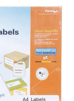 Formtec 100-Sheet A4 All-Purpose Labels White  - Image 2