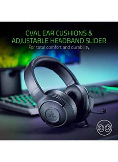 RAZER Razer Kraken X: 7.1 Surround Sound Gaming Headset With Cross-Platform Compatibility, Ultra-Light Ergonomic Build At 250 G - Classic Black  - Image 3
