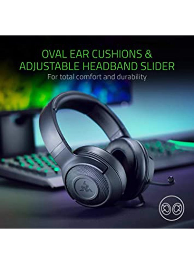 RAZER - Razer Kraken X: 7.1 Surround Sound Gaming Headset With Cross-Platform Compatibility, Ultra-Light Ergonomic Build At 250 G - Classic Black - Image 1