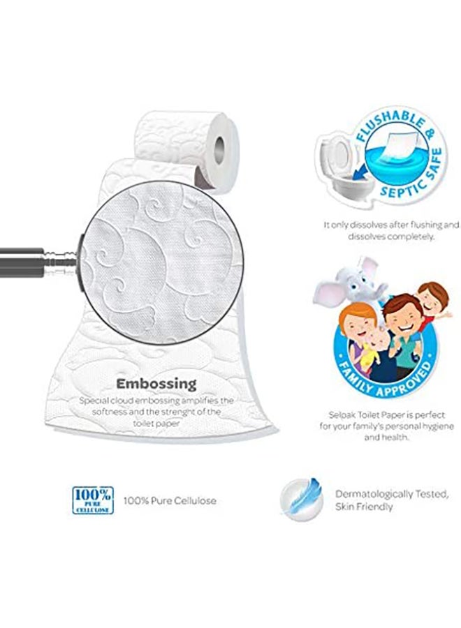 Selpak - Super Soft Embossed Toilet Paper 140 Sheets X 3Ply, 4 Rolls - Image 1