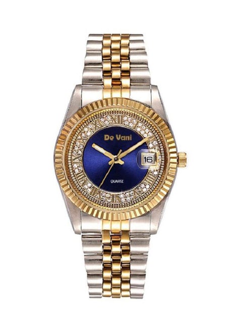 Water Resistant Stainless Steel Analog Quartz Watch D3011