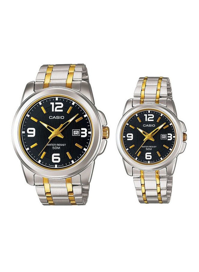 CASIO - His And Her Couple Analog Watch MTP/LTP-1314SG-1A - Image 1