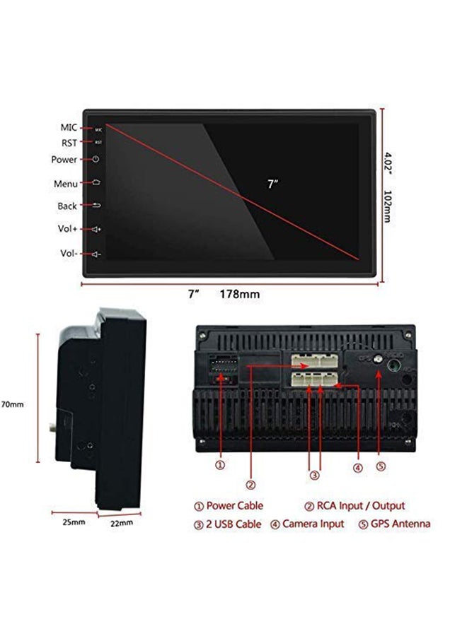 HD Touched Screen Car Bluthooth MP5 Player