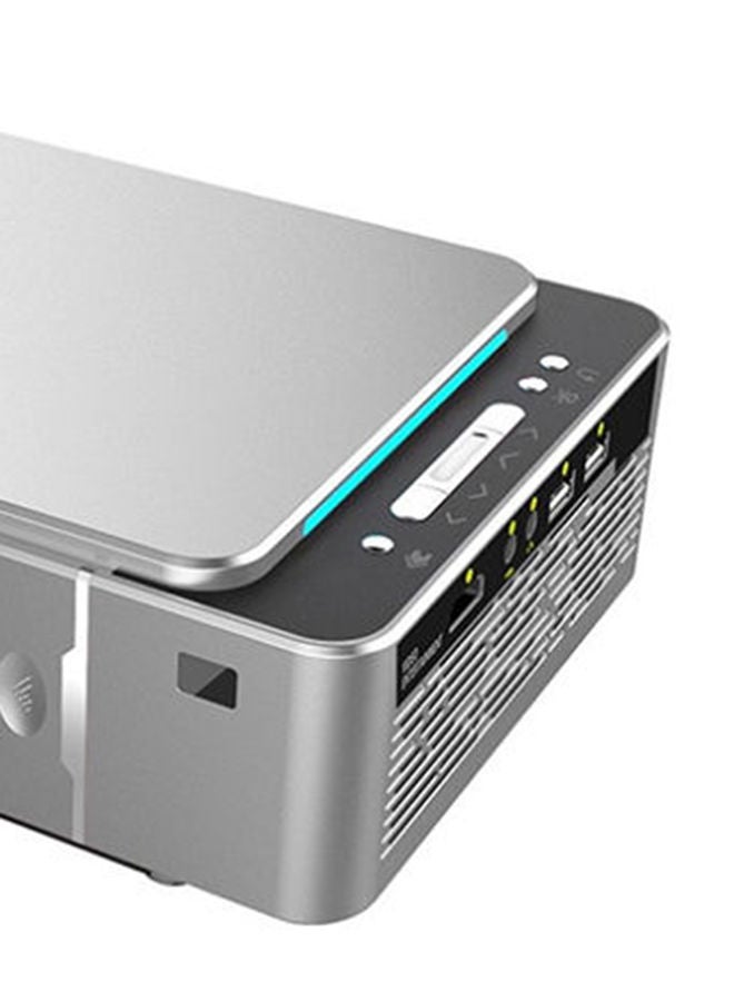 Portable LED Home Theater Video Projector With USB HDMI T6 Silver  - Image 2