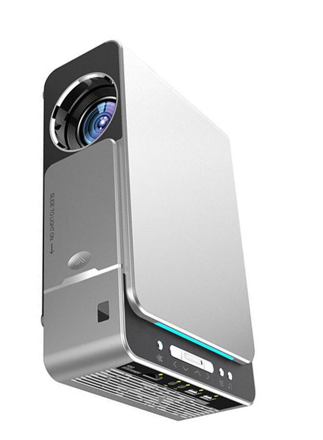 Portable LED Home Theater Video Projector With USB HDMI T6 Silver  - Image 4
