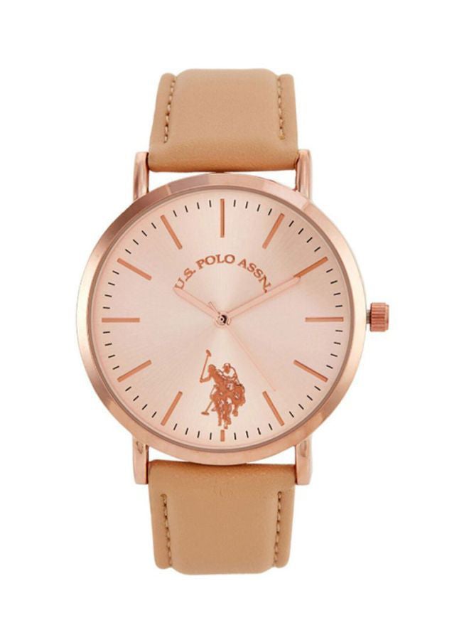 U.S. Polo Assn. - Women's Polyurethane Analog Watch USC42030 - 40 mm - Beige - Image 1