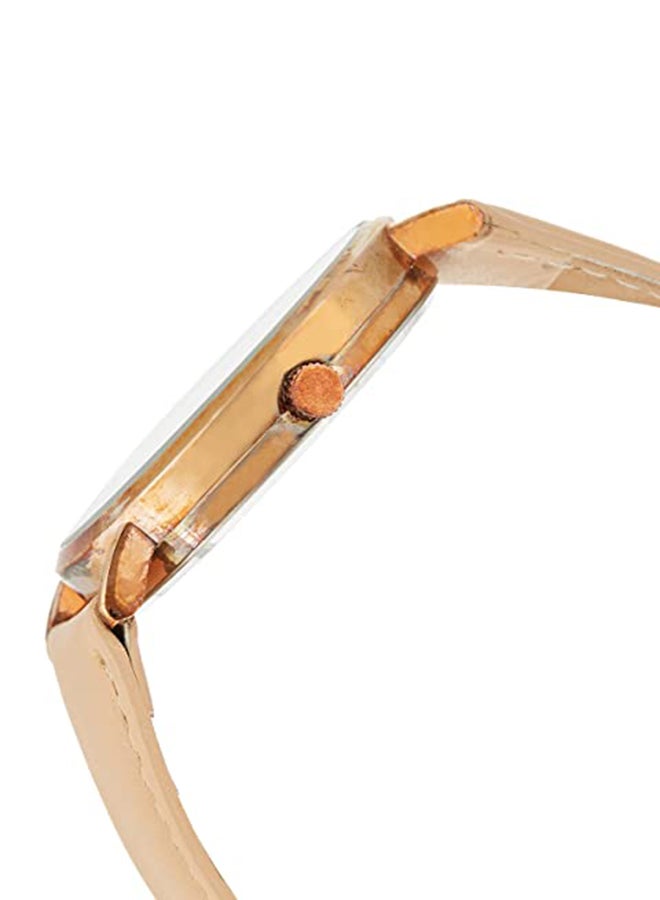 U.S. Polo Assn. - Women's Polyurethane Analog Watch USC42030 - 40 mm - Beige - Image 1