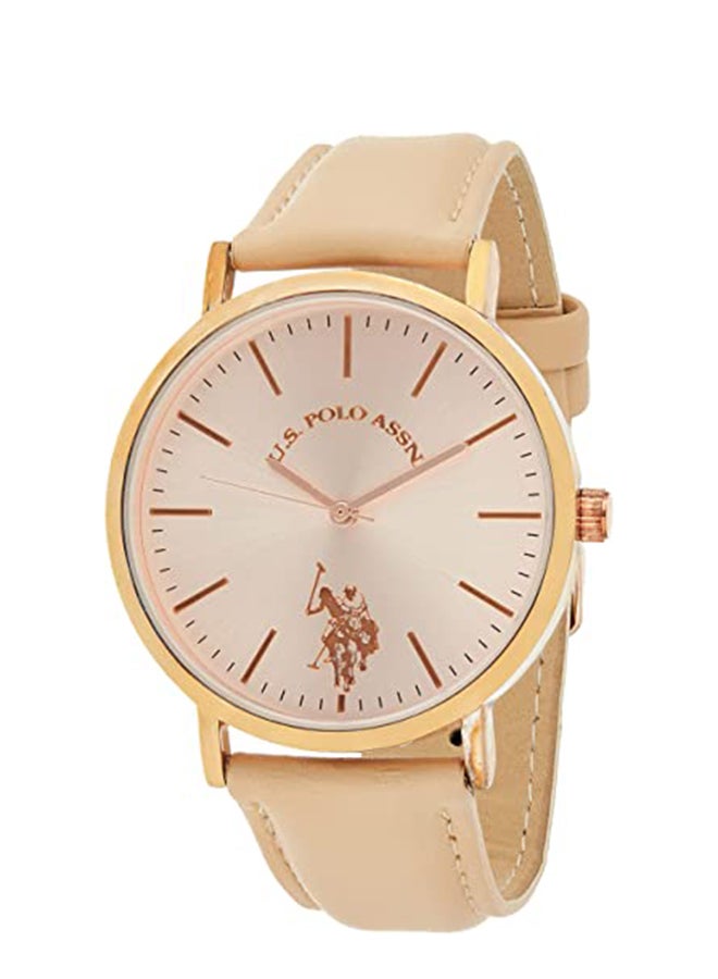 U.S. Polo Assn. - Women's Polyurethane Analog Watch USC42030 - 40 mm - Beige - Image 1