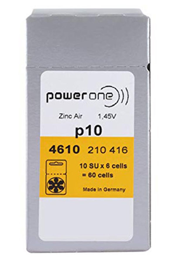 PowerOne - Powerone 1.45V Hearing Aid Batteries - Pack Of 60 Pieces - Image 1