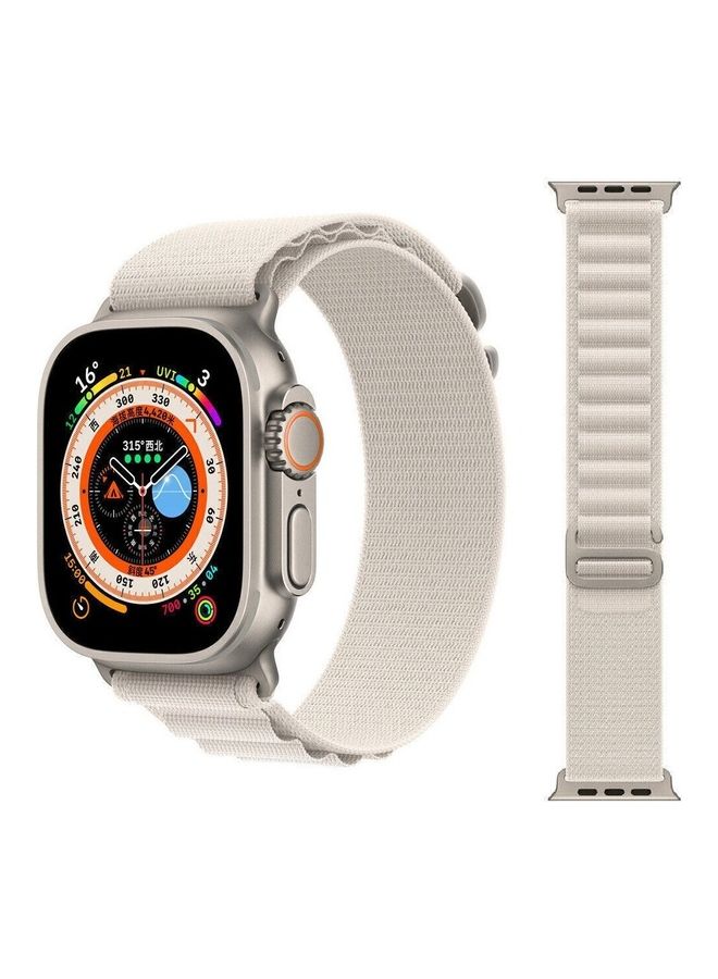 MARGOUN - 2Pack for Apple Watch Alpine Loop Band 49mm/45mm/44mm Nylon Woven Sport Strap Compatible with iWatch Series 8/Ultra/7/SE/6/5/4/3/2/5 White/Green - Image 1