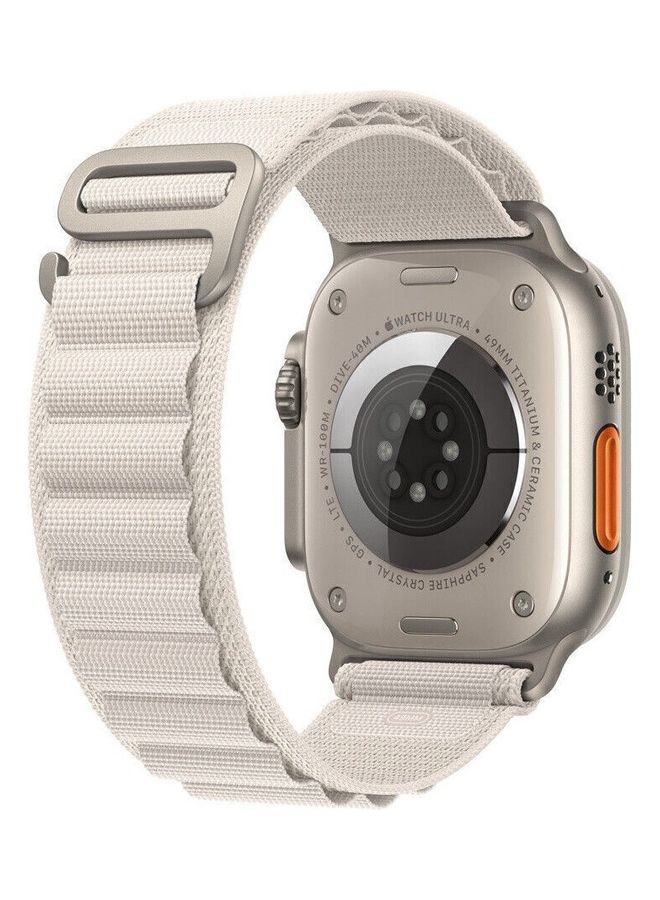 MARGOUN - 2Pack for Apple Watch Alpine Loop Band 49mm/45mm/44mm Nylon Woven Sport Strap Compatible with iWatch Series 8/Ultra/7/SE/6/5/4/3/2/5 White/Green - Image 1