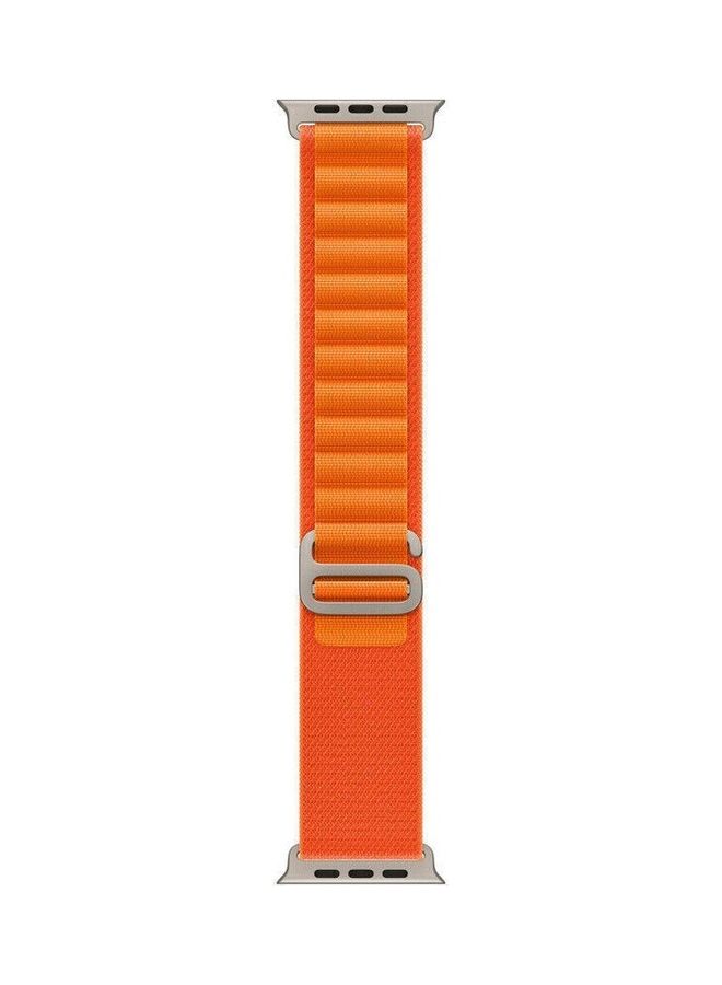 MARGOUN - 2Pack for Apple Watch Alpine Loop Band 49mm/45mm/44mm Nylon Woven Sport Strap Compatible with iWatch Series 8/Ultra/7/SE/6/5/4/3/2/6 White/Orange - Image 1