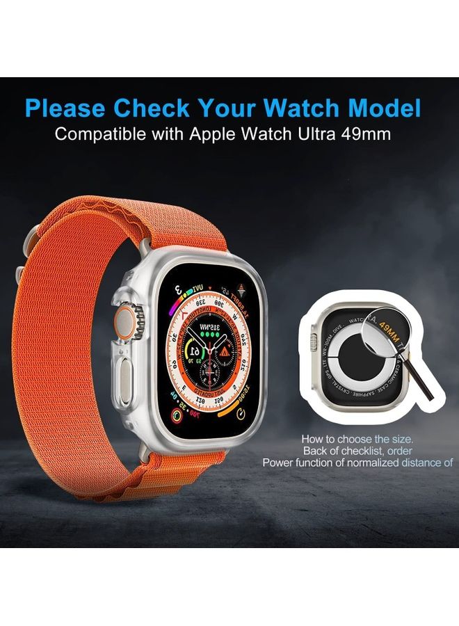 MARGOUN - Apple Watch Ultra 49mm Case Protective Hard PC Cover Shockproof Hollow Bumper Frame Guard Compatible with iWatch Ultra 49mm Clear - Image 1
