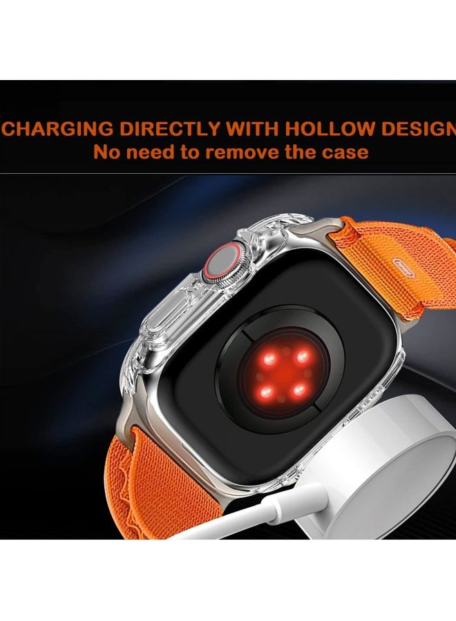 MARGOUN - Apple Watch Ultra 49mm Case Protective Hard PC Cover Shockproof Hollow Bumper Frame Guard Compatible with iWatch Ultra 49mm Clear - Image 1