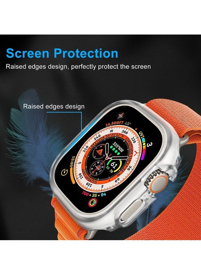 MARGOUN - Apple Watch Ultra 49mm Case Protective Hard PC Cover Shockproof Hollow Bumper Frame Guard Compatible with iWatch Ultra 49mm Clear - Image 1