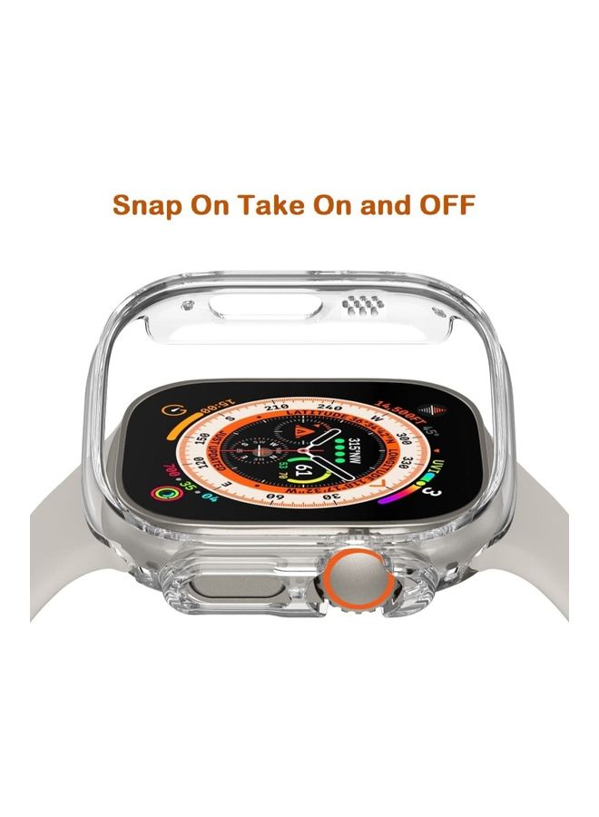 MARGOUN - Apple Watch Ultra 49mm Case Protective Hard PC Cover Shockproof Hollow Bumper Frame Guard Compatible with iWatch Ultra 49mm Clear - Image 1