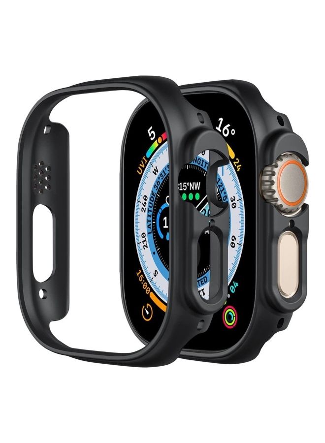 MARGOUN - Apple Watch Ultra 49mm Case Protective Hard PC Cover Shockproof Hollow Bumper Frame Guard Compatible with iWatch Ultra 49mm Black - Image 1