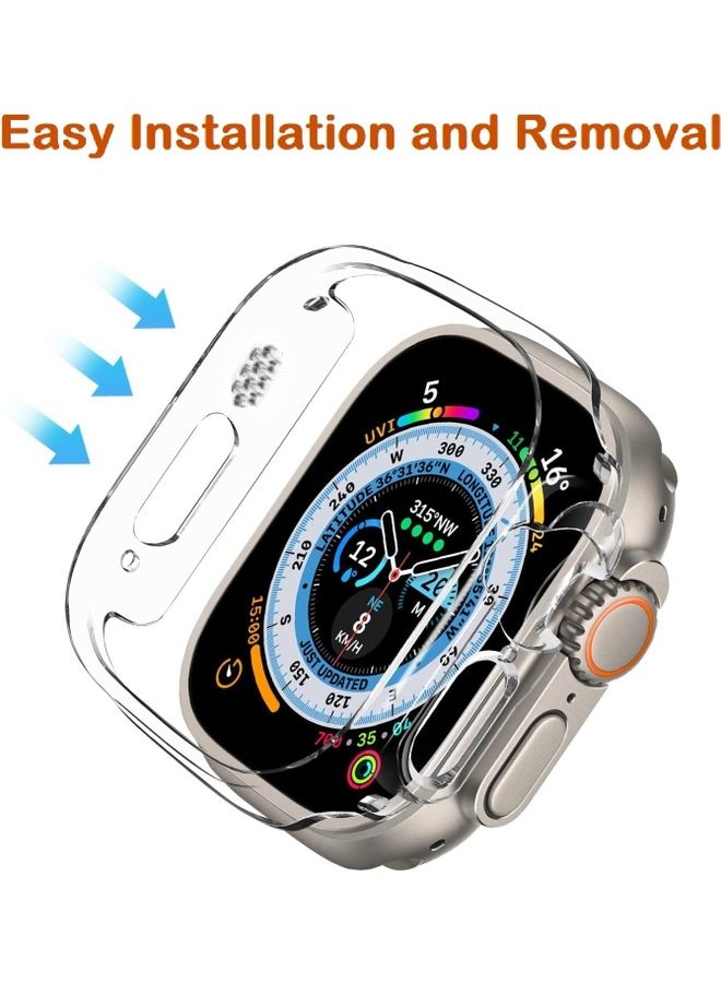 MARGOUN - Apple Watch Ultra 49mm Case Protective Hard PC Cover Shockproof Hollow Bumper Frame Guard Compatible with iWatch Ultra 49mm Clear - Image 1