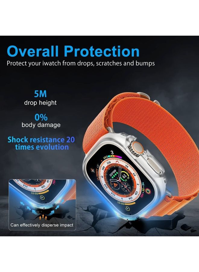 MARGOUN - Apple Watch Ultra 49mm Case Protective Hard PC Cover Shockproof Hollow Bumper Frame Guard Compatible with iWatch Ultra 49mm Clear - Image 1