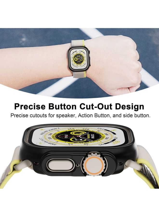 MARGOUN - Apple Watch Ultra 49mm Case Protective Hard PC Cover Shockproof Hollow Bumper Frame Guard Compatible with iWatch Ultra 49mm Black - Image 1