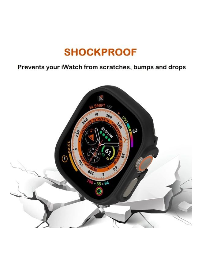 MARGOUN - 2Pack for Apple Watch Ultra 49mm Case Protective Hard PC Cover Shockproof Hollow Bumper Frame Guard Compatible with iWatch Ultra 49mm Black - Image 1
