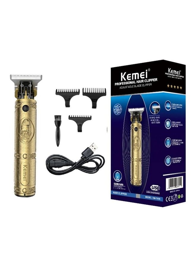 Kemei Barber Shop Oil Head Electric Trimmer Professional Haircut Shaver Carving Hair Beard Machine Styling Tool Gold - Image 1