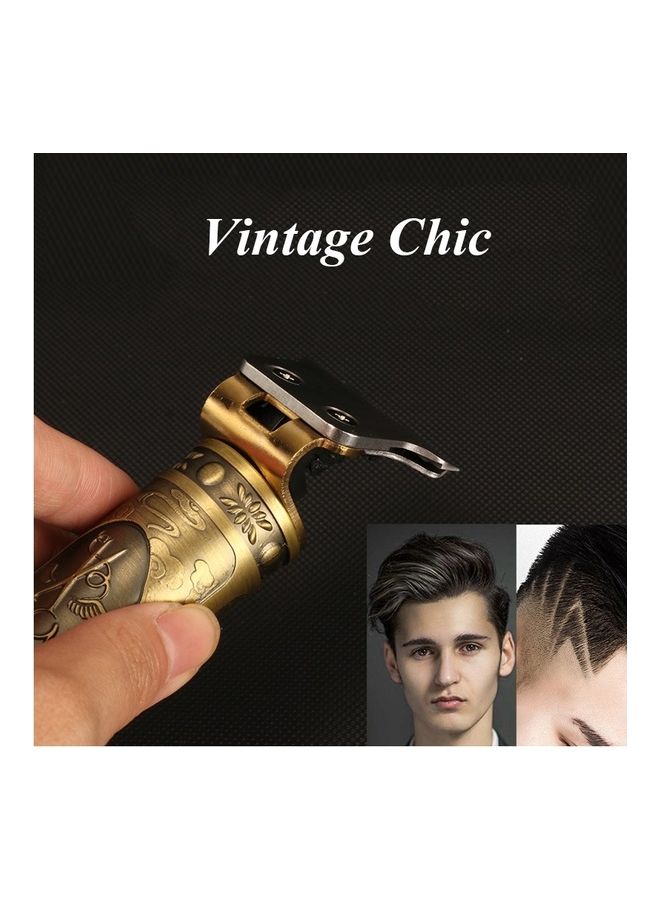 Kemei Barber Shop Oil Head Electric Trimmer Professional Haircut Shaver Carving Hair Beard Machine Styling Tool Gold - Image 5