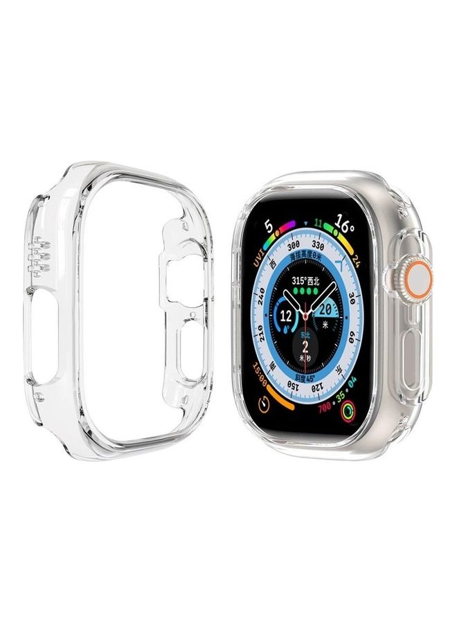 MARGOUN - 2Pack for Apple Watch Ultra 49mm Case Protective Hard PC Cover Shockproof Hollow Bumper Frame Guard Compatible with iWatch Ultra 49mm Clear/Black - Image 1