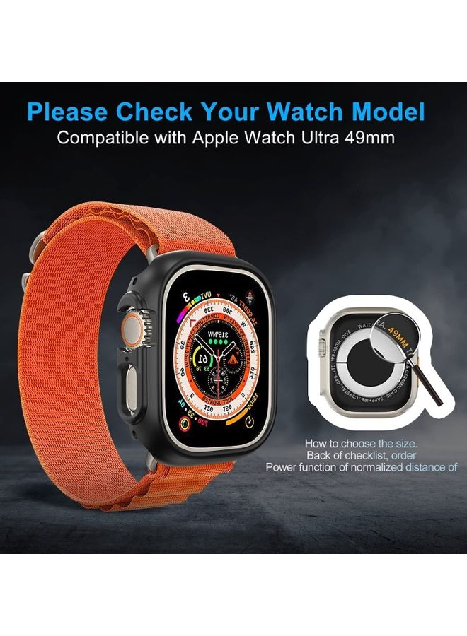 MARGOUN - 2Pack for Apple Watch Ultra 49mm Case Protective Hard PC Cover Shockproof Hollow Bumper Frame Guard Compatible with iWatch Ultra 49mm Clear/Black - Image 1