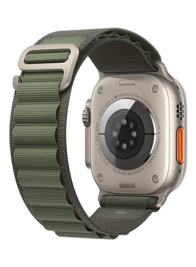 MARGOUN - 2Pack for Apple Watch Alpine Loop Band 49mm/45mm/44mm Nylon Woven Sport Strap Compatible with iWatch Series 8/Ultra/7/SE/6/5/4/3/2/2 Black/Green - Image 1