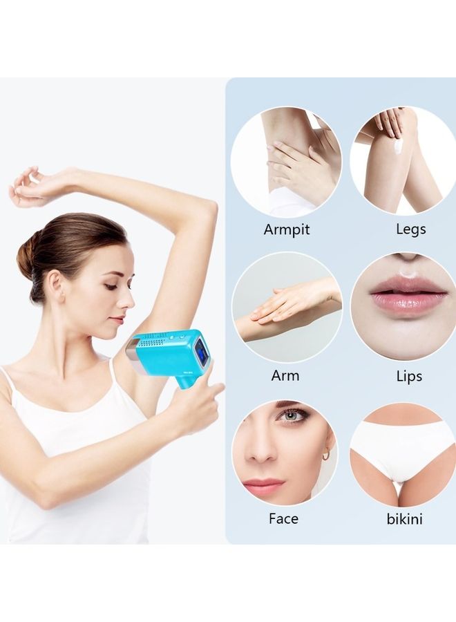 MLAY T14 Painless Ice Compression Epilator Replaceable Lenses Sky Blue - Image 3