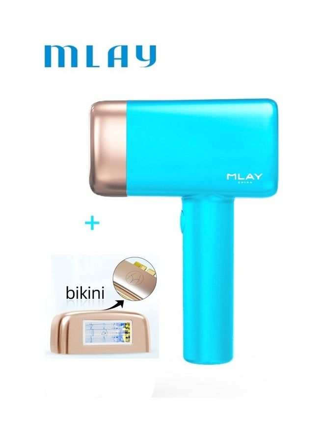 MLAY T14 Painless Ice Compression Epilator Replaceable Lenses With Bikini Hair Removal Lamp Sky Blue  - Image 1