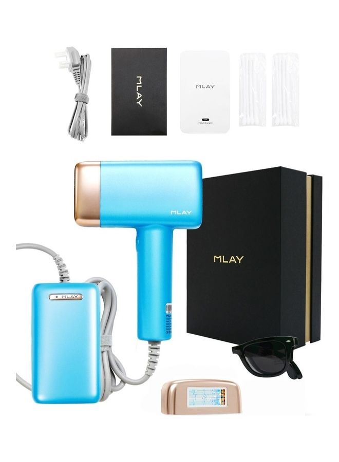 MLAY T14 Painless Ice Compression Epilator Replaceable Lenses With Bikini Hair Removal Lamp Sky Blue  - Image 5