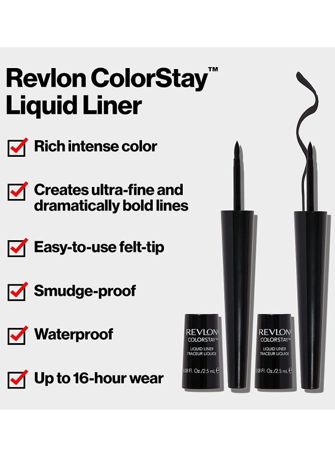 Revlon Colorstay Liquid Eyeliner Blackest Black - Image 3
