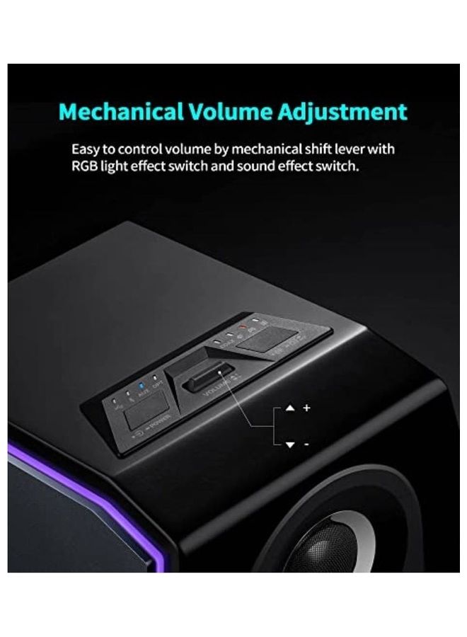 EDIFIER G5000 Bluetooth Computer Gaming Speakers, Wireless Desktop Speakers For PC/PS4/PS5/Laptop/TV, HiFi Level Sound Game Driven RGB Lighting With 3 Sound Modes Black - Image 3