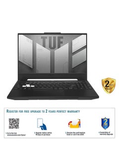 ASUS TUF Dash F15 FX517ZE-HN068W (Upgraded Version) Laptop With 15.6-Inch FHD Display, Core i7-12650H Processor / 16GB RAM / 512GB SSD / 4GB NVIDIA GeForce RTX 3050 Ti Graphics / Win11 Home / Backlit / English/Arabic Off Black  - Image 2