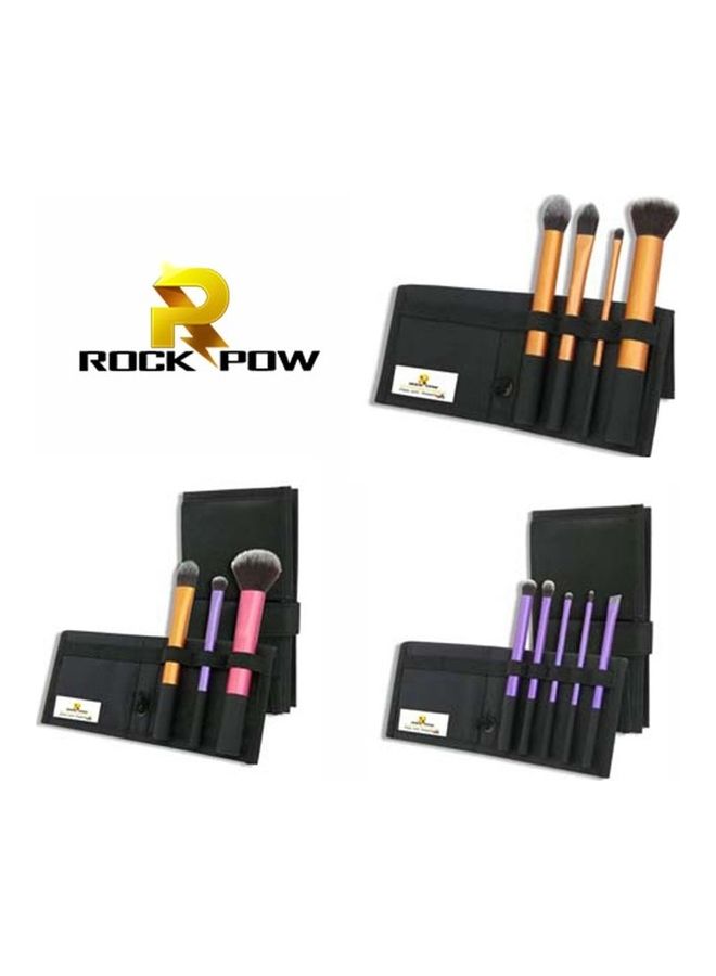 Rock Pow Pack Of 3 Make-Up Brush Set Multicolour - Image 1