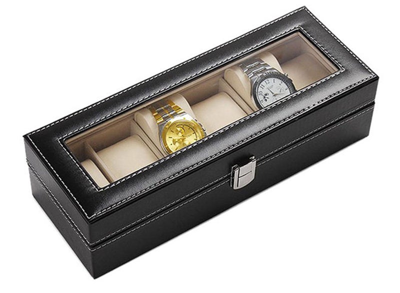 Generic men Watch Organizer For 6 Watches  - Image 2