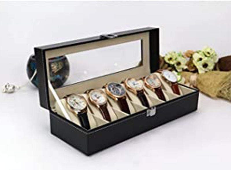 Generic men Watch Organizer For 6 Watches  - Image 4