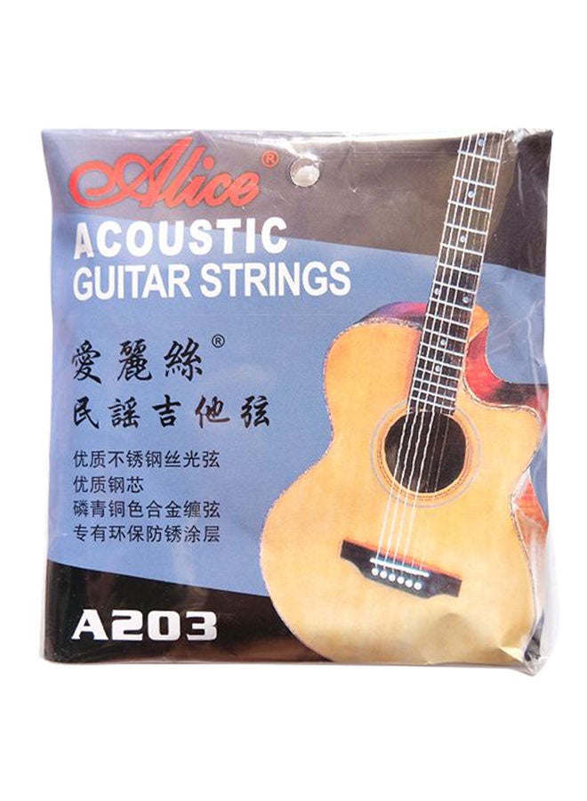 Generic 6-Piece Alice Acoustic Guitar String Set-A203  - Image 2