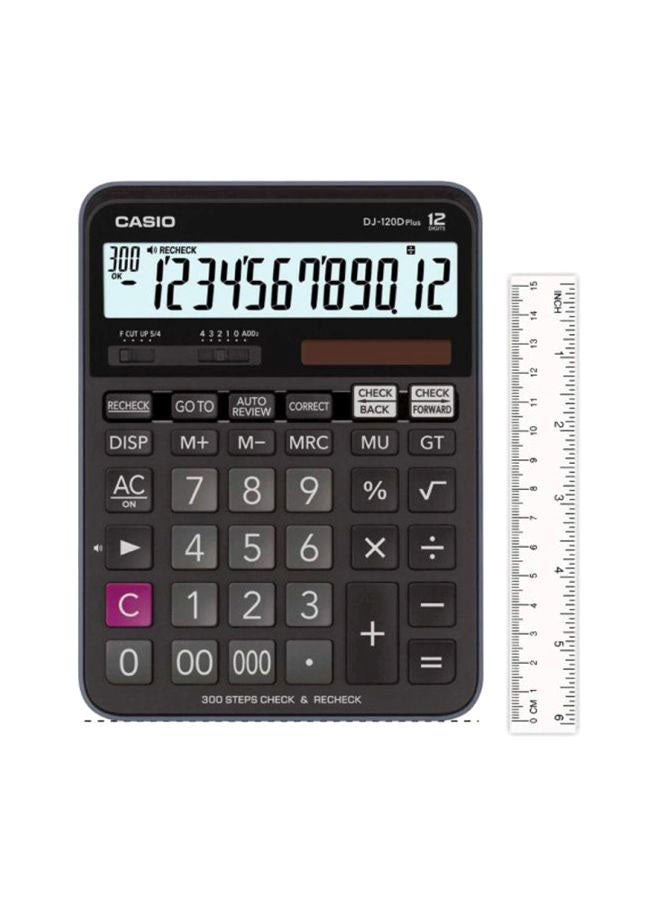 CASIO Calculator Dj120D Plus Black/Grey - Image 2