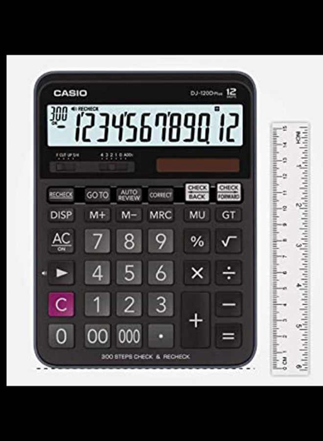 CASIO Calculator Dj120D Plus Black/Grey - Image 4