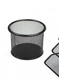 Generic 5-Piece Metal Mesh Desk Organizer Set Black  - Image 2